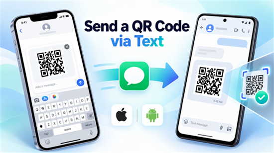send qr code by text QR kód küldése szövegben