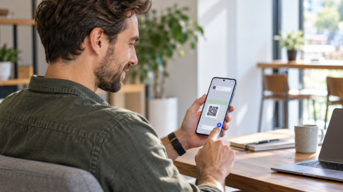 send a qr code via text on android küldjön egy QR kódot szövegen keresztül az androidon