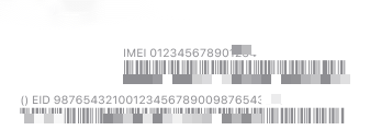 IMEI szám iPhone vonalkód label.png