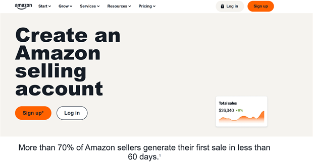 Amazon eladó számla