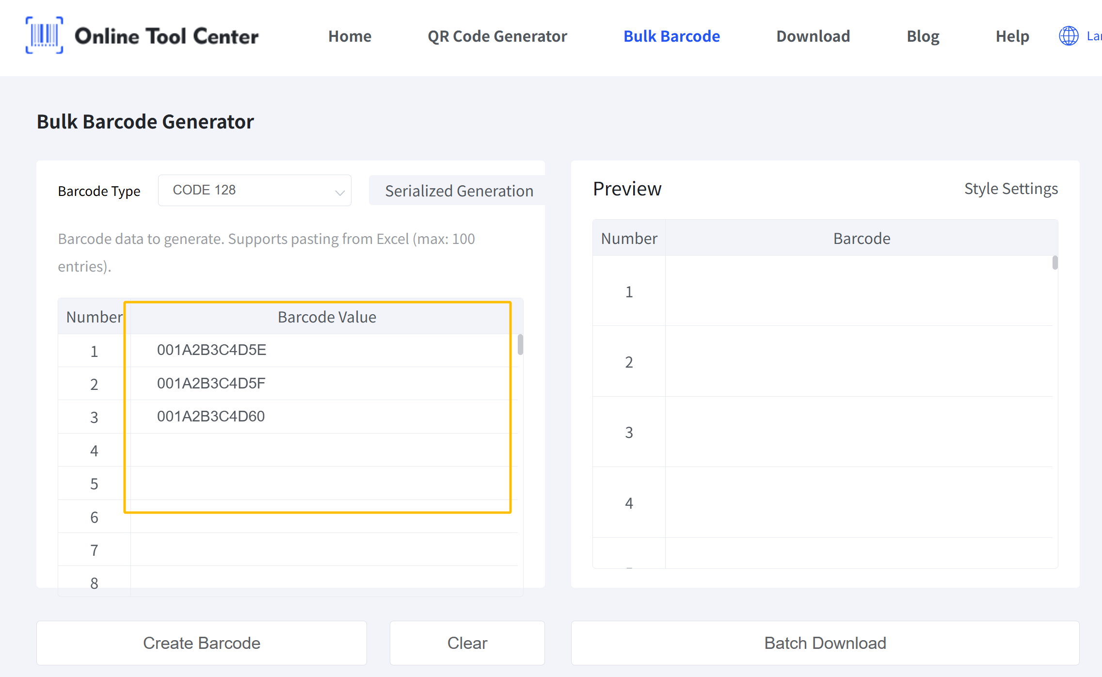t&ouml;meges vonalk&oacute;d gener&aacute;tor