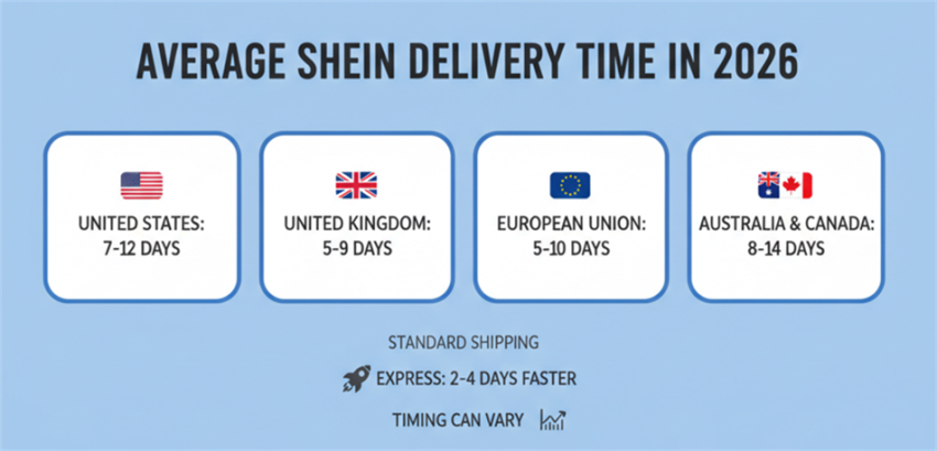 Average Shein Delivery Time in 2026 Shein átlagos szállítási ideje 2026-ban