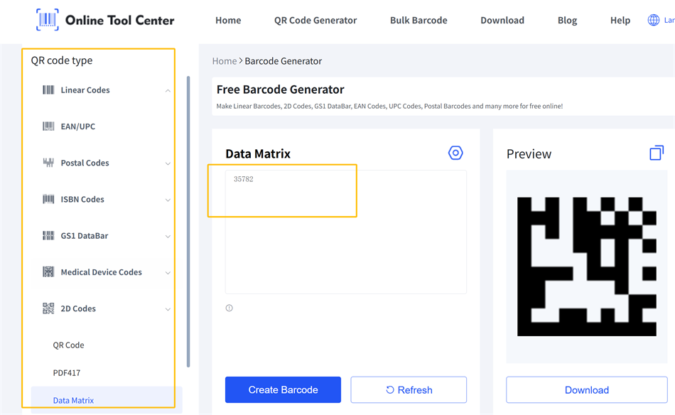 DataMatrix k&oacute;dgener&aacute;tor