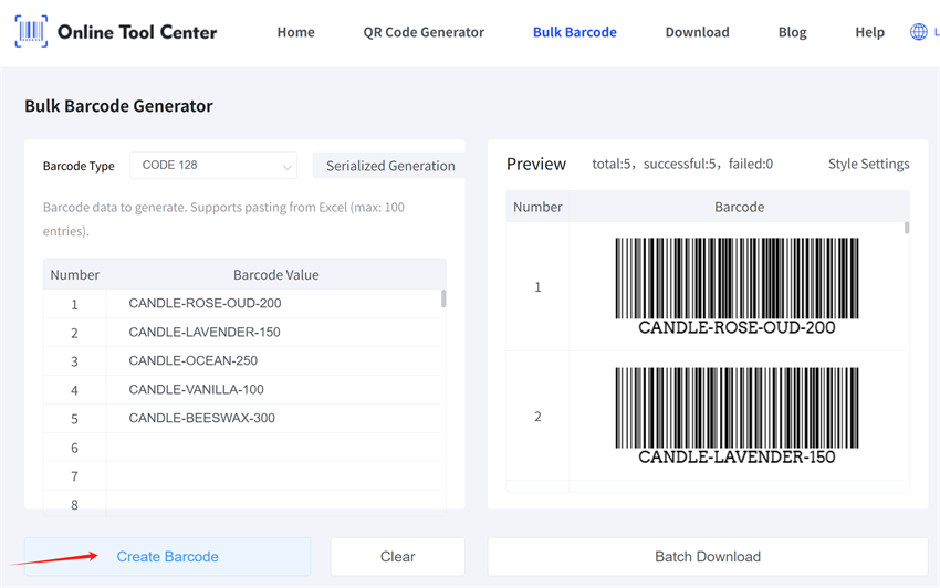 bulk generate soap product barcodes tömeges termelése szappan termék vonalkódok