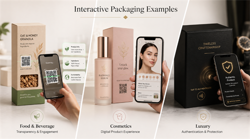 Interactive packaging examples Interaktív csomagolási példák