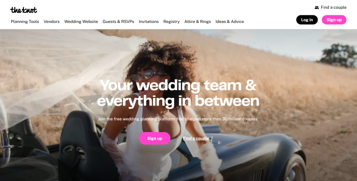 The Knot website A Knot honlapja