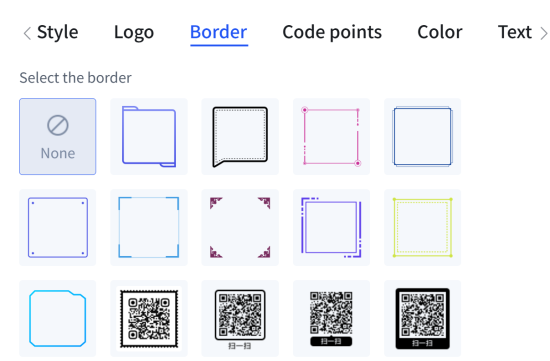 qr code borders QR kód határok